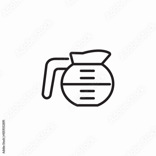 coffee kettle icon sign vector