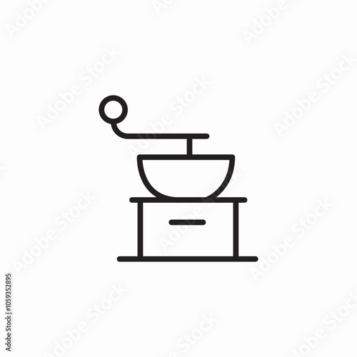 coffee grinder icon sign vector