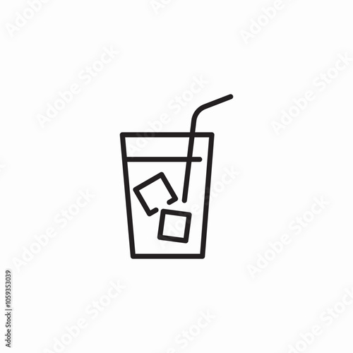 cold drink icon sign vector