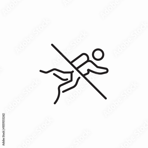 diving progibited icon sign vector