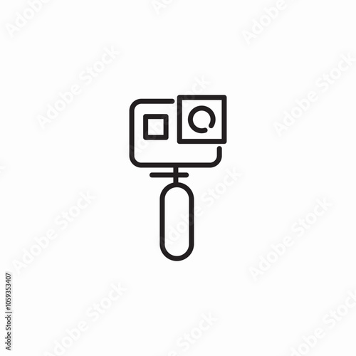 extreme camera holder icon sign vector