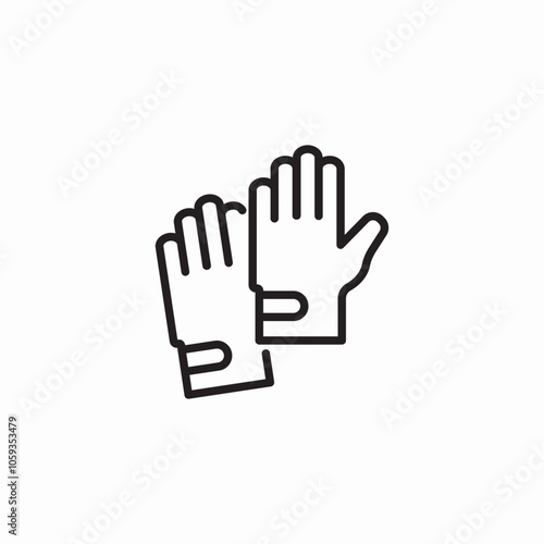 gloves clothes icon sign vector