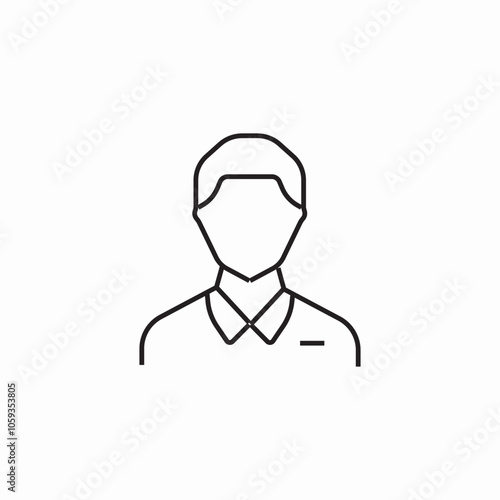 male consultant employee icon sign vector