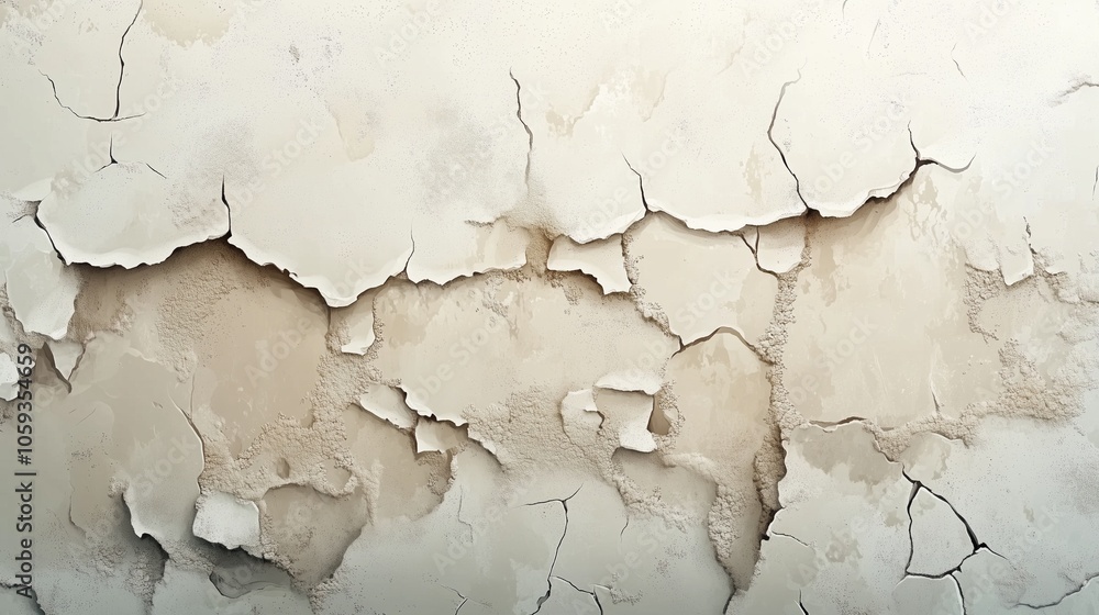 Cracked Wall Texture in Neutral Tones