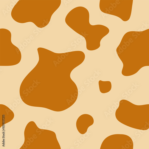 Texture spot skin black white cow. Trendy animalistic seamless pattern for fashion, packaging, fabric and more.