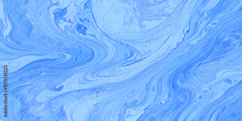 soft stained Swirls of blue marble Liquid texture pattern, polished and smooth elegant blue marble art background with fluid patterns, aqua blue marble high gloss natural patterns.