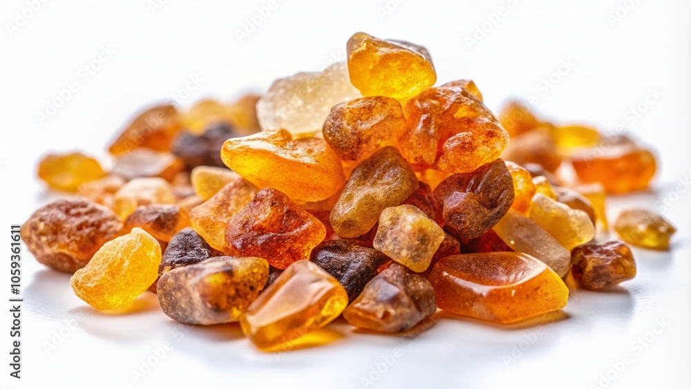 Isolated Copal Resin on White Background - Natural Aromatic Resin, Organic Material, Essential Oil Ingredient, Eco-Friendly Crafting, Aromatherapy, High-Quality Texture, Nature's Gift Isolated Copal Resin on White Background - Natural Aromatic Resin, Organic Material, Essential Oil Ingredient, Eco-Friendly Crafting, Aromatherapy, High-Quality Texture, Nature's Gift
