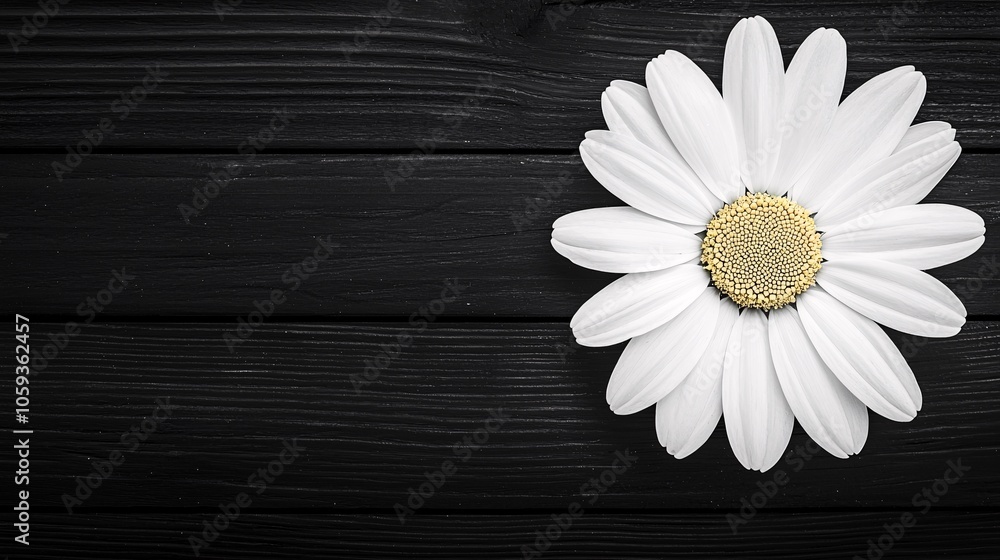 Obraz premium Bright Daisy Blossom on Rustic Wooden Table
