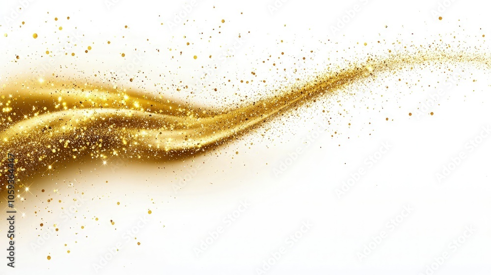 Golden Sparkle Wave Creating a Dreamlike Atmosphere Golden Sparkle Wave Creating a Dreamlike Atmosphere