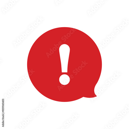 Exclamation sign icon. Exclamation sign bubble vector