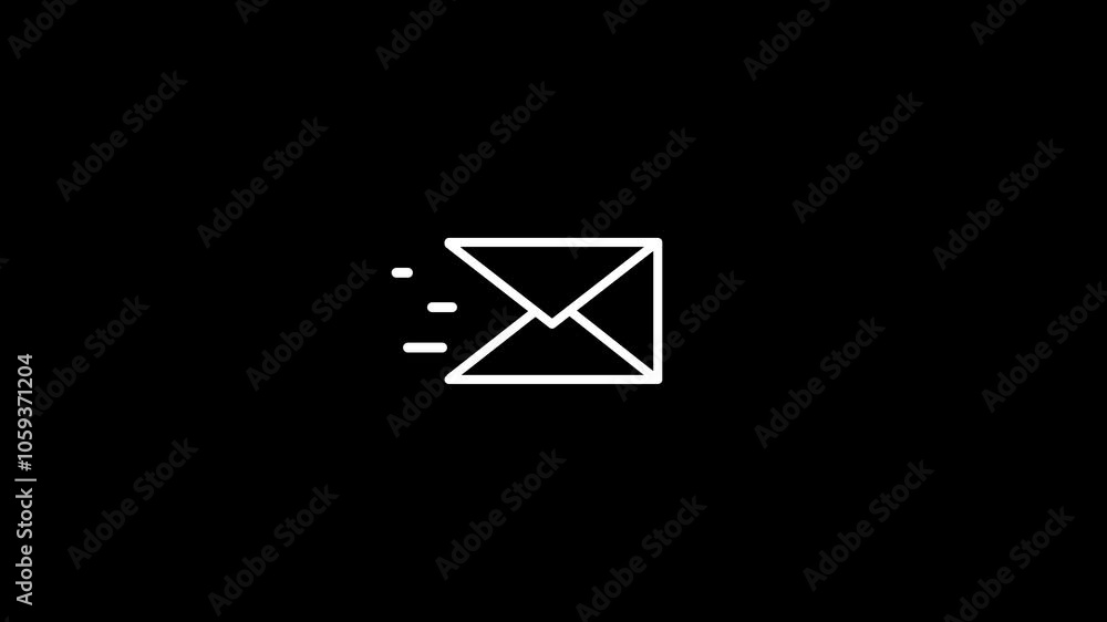 mail envelope animated outline icon on black background. mail envelope 4k video animation for web, mobile and ui mail envelope animated outline icon on black background. mail envelope 4k video animation for web, mobile and ui