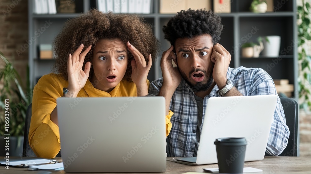 Worried investors gathered around multiple screens, analyzing financial data and market trends, reflecting the tension and uncertainty in the investment world. Worried investors gathered around multiple screens, analyzing financial data and market trends, reflecting the tension and uncertainty in the investment world.