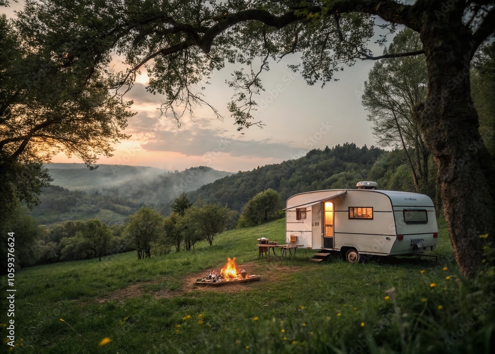 Minimalist Camping Retreat in Nature with Bonfire and Greenery for a Peaceful Getaway Minimalist Camping Retreat in Nature with Bonfire and Greenery for a Peaceful Getaway