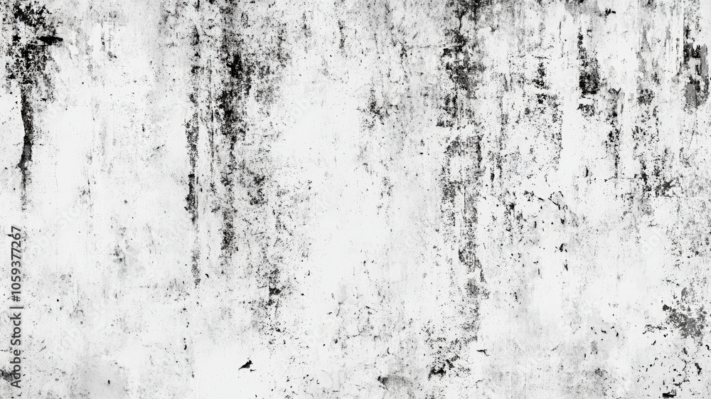 Abstract black and white grunge texture background. Scratched, worn surface with vintage distressed effect. Old wall or cracked texture concept.