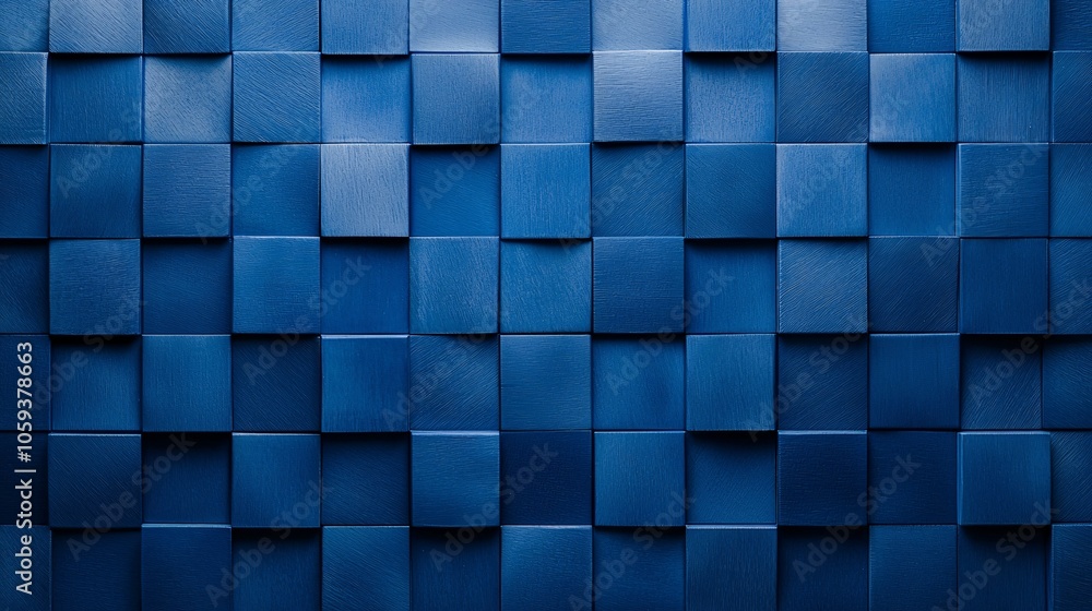 Serene Blue Wallpaper: Softly Lit Geometric Patterns in Medium Shot Serene Blue Wallpaper: Softly Lit Geometric Patterns in Medium Shot