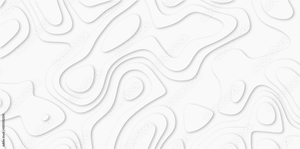 Abstract White paper cut background with lines. white line drawing geometric paper art design. 3d papercut decoration textured with wavy layers. 3d realistic design used for banner, posters. line maps Abstract White paper cut background with lines. white line drawing geometric paper art design. 3d papercut decoration textured with wavy layers. 3d realistic design used for banner, posters. line maps