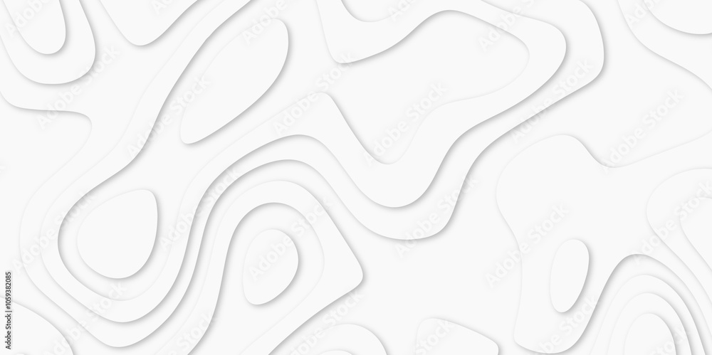 Abstract White paper cut background with lines. white line drawing geometric paper art design. 3d papercut decoration textured with wavy layers. 3d realistic design used for banner, posters. line maps Abstract White paper cut background with lines. white line drawing geometric paper art design. 3d papercut decoration textured with wavy layers. 3d realistic design used for banner, posters. line maps