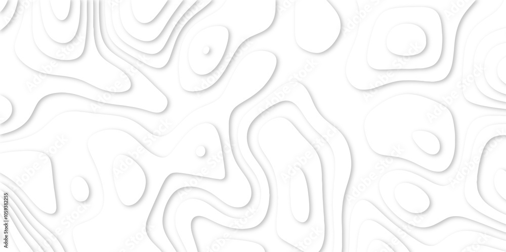 Abstract White paper cut background with lines. white line drawing geometric paper art design. 3d papercut decoration textured with wavy layers. 3d realistic design used for banner, posters. line maps Abstract White paper cut background with lines. white line drawing geometric paper art design. 3d papercut decoration textured with wavy layers. 3d realistic design used for banner, posters. line maps