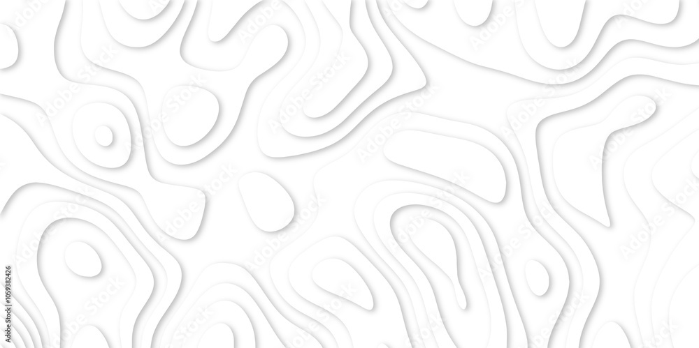 Abstract White paper cut background with lines. white line drawing geometric paper art design. 3d papercut decoration textured with wavy layers. 3d realistic design used for banner, posters. line maps Abstract White paper cut background with lines. white line drawing geometric paper art design. 3d papercut decoration textured with wavy layers. 3d realistic design used for banner, posters. line maps