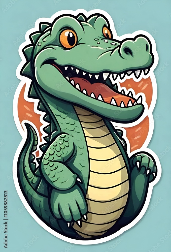 Obraz premium Crocodile sticker