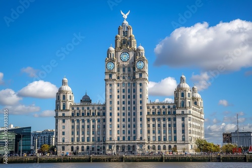 The Royal Liver Building A Majestic Landmark in Liverpool, England, Liverpool Landmark, Liver Building, UK Architecture photo