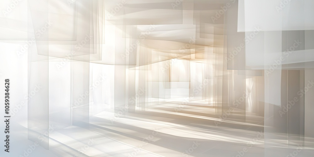 Fototapeta premium Abstract light geometry in spacious minimalism