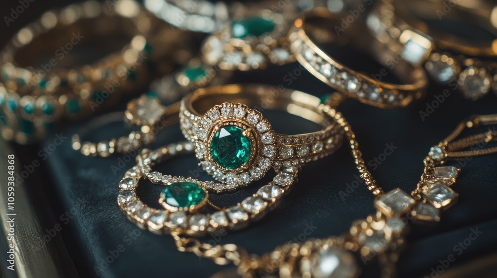 Elegant Jewelry with Emerald and Diamond Accents Elegant Jewelry with Emerald and Diamond Accents