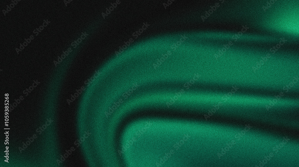 Obraz premium Mysterious Abstract Background with Serpentine Green and Black Gradient, Ideal for Web Design, Banner, Poster, and Creative Projects