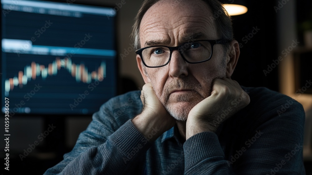 Worried investors gathered around multiple screens, analyzing financial data and market trends, reflecting the tension and uncertainty in the investment world. Worried investors gathered around multiple screens, analyzing financial data and market trends, reflecting the tension and uncertainty in the investment world.