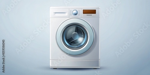 Modern Washing Machine Icon for Laundry Services Illustration, Clean and Minimalist Design, Perfect for Home Appliances, Laundry Business, and Cleaning Industry Visuals