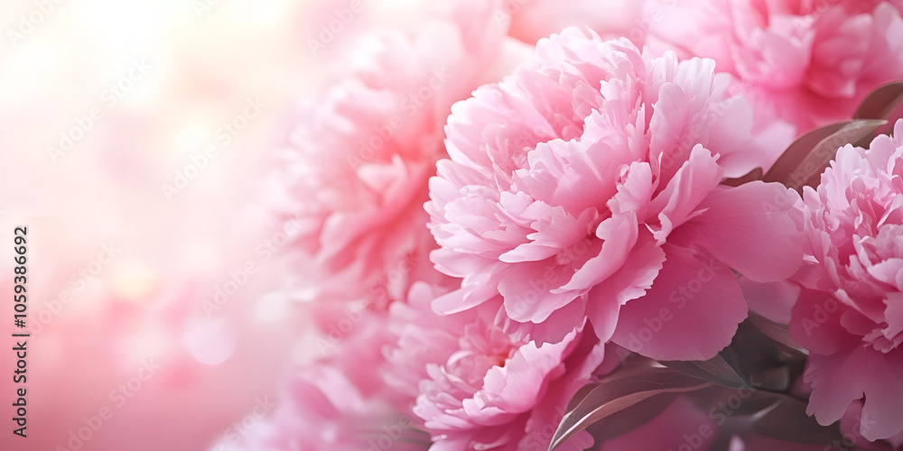 Blooming Pink Flowers with Soft Focus and Dreamy Tones Blooming Pink Flowers with Soft Focus and Dreamy Tones