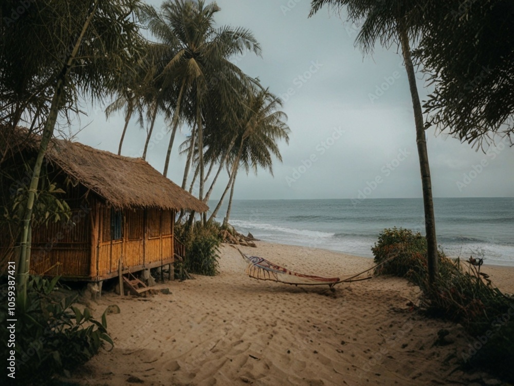 Fototapeta premium tropical beach hut