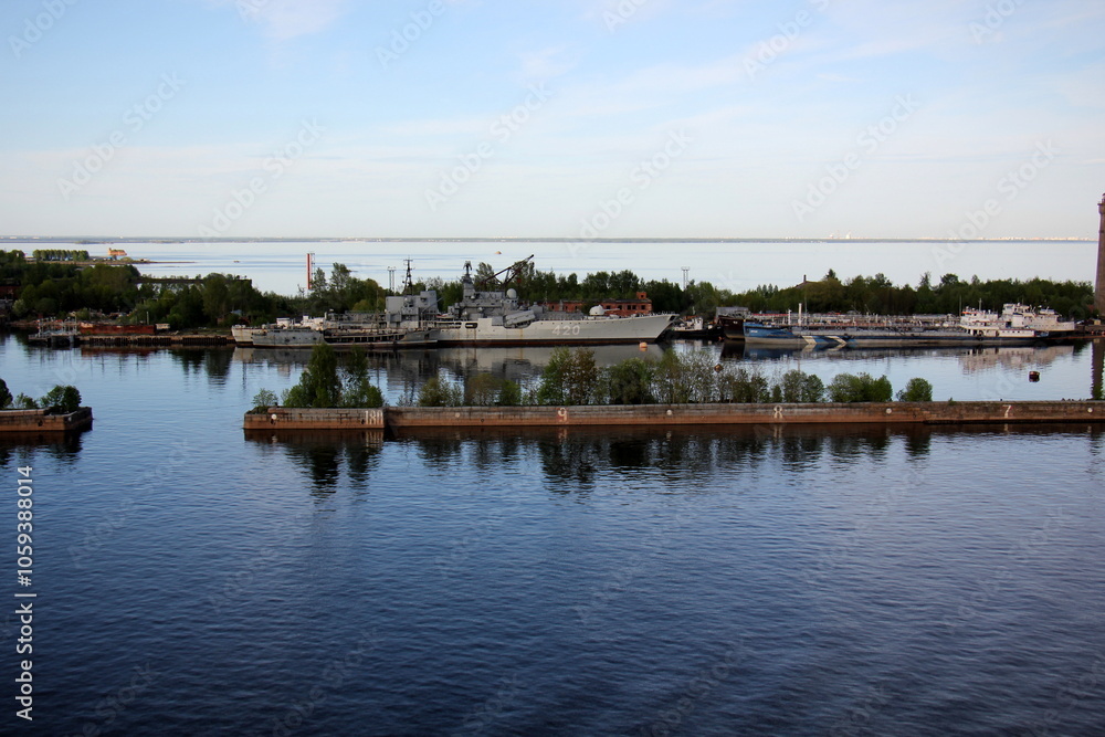 Kronstadt Russia 05 25 2022 . port city on the coast of the Gulf of Finland. Kronstadt Russia 05 25 2022 . port city on the coast of the Gulf of Finland.