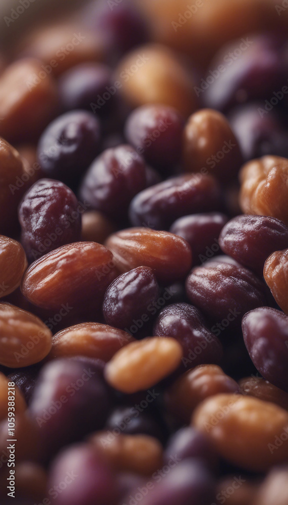 Raisin grain in bowl closeup view vertical Raisin grain in bowl closeup view vertical
