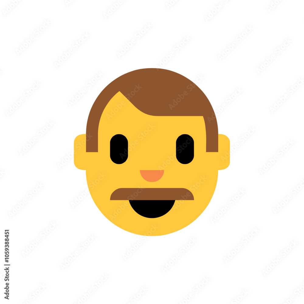 Fototapeta premium Man with Moustache Emoji 