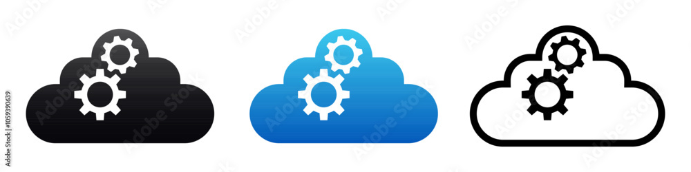 Cloud data sync, cloud update icon. Saas vector symbol Cloud data sync, cloud update icon. Saas vector symbol