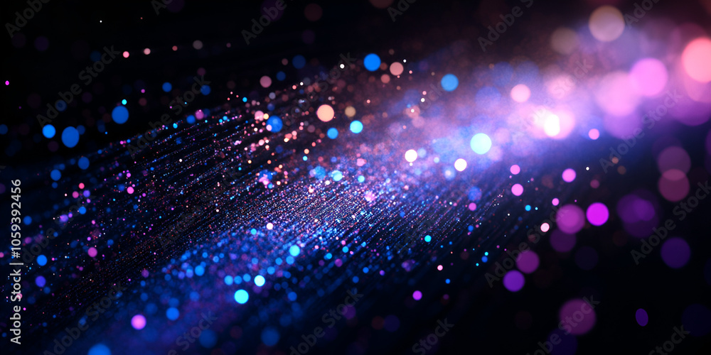 Fototapeta premium Abstract Cosmic Particle Waves in Deep Space