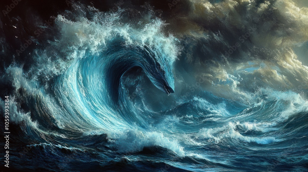 Giant Wave Crashing in the Ocean Giant Wave Crashing in the Ocean