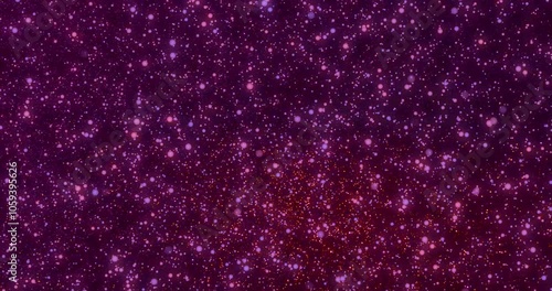 Golden and pink stars fly against a background that flashes in different colors.