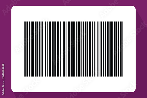 Barcode isolated on color background. Code stripes sticker. Barcode labels, customers qr code photo