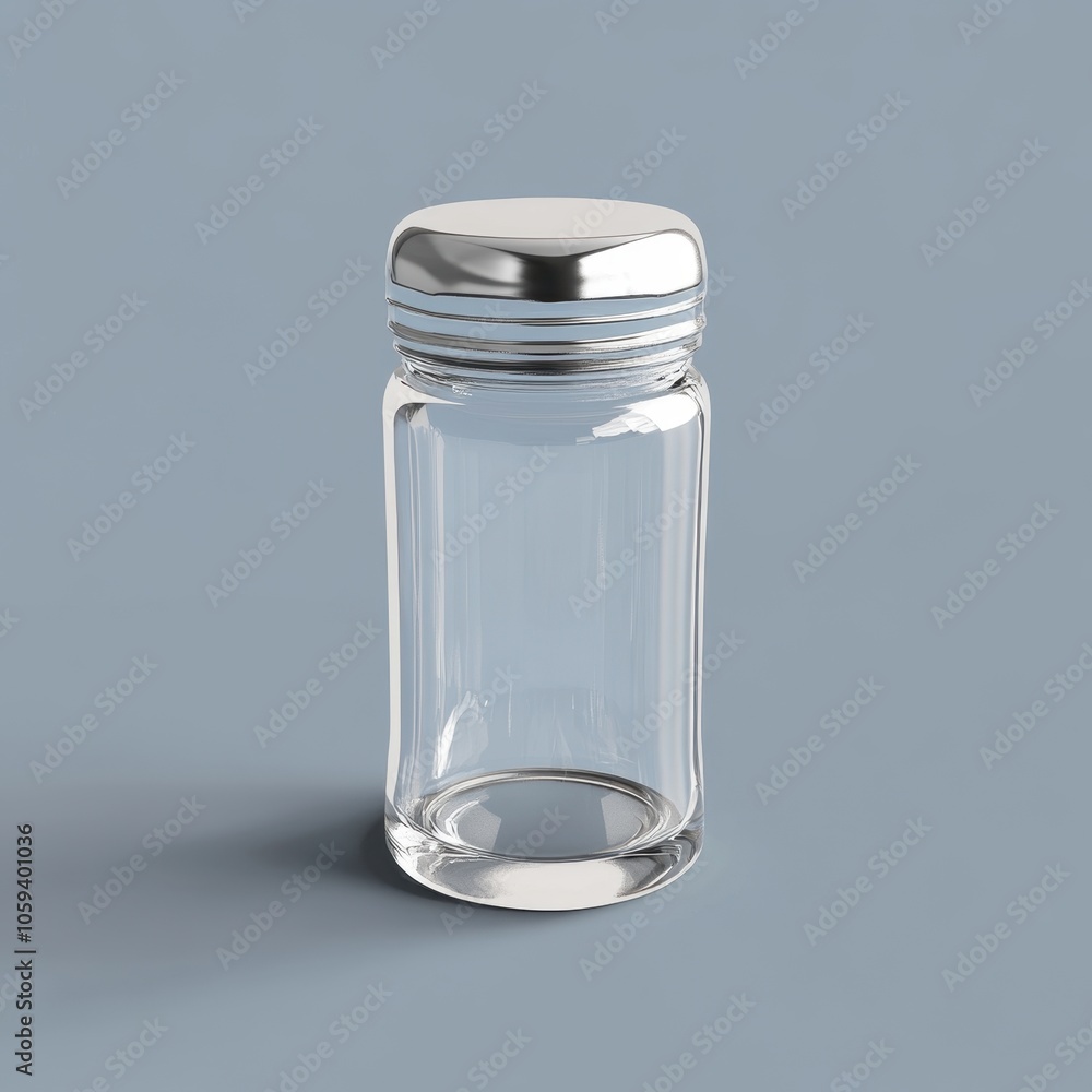 Minimalist Glass Condiment Container with Metal Lid Minimalist Glass Condiment Container with Metal Lid