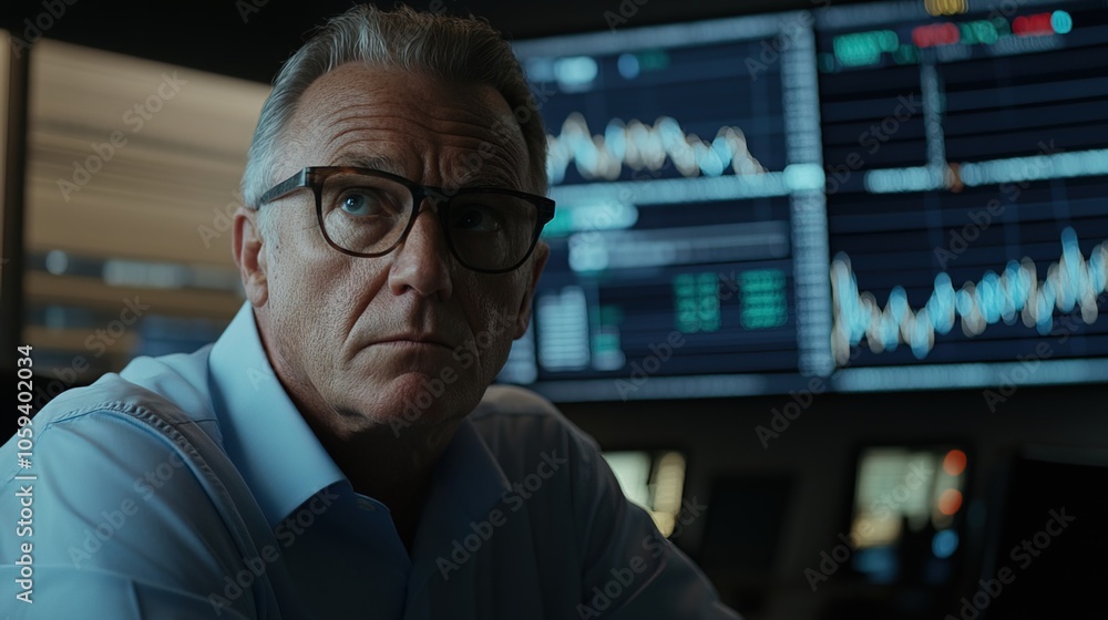Worried investors gathered around multiple screens, analyzing financial data and market trends, reflecting the tension and uncertainty in the investment world. Worried investors gathered around multiple screens, analyzing financial data and market trends, reflecting the tension and uncertainty in the investment world.