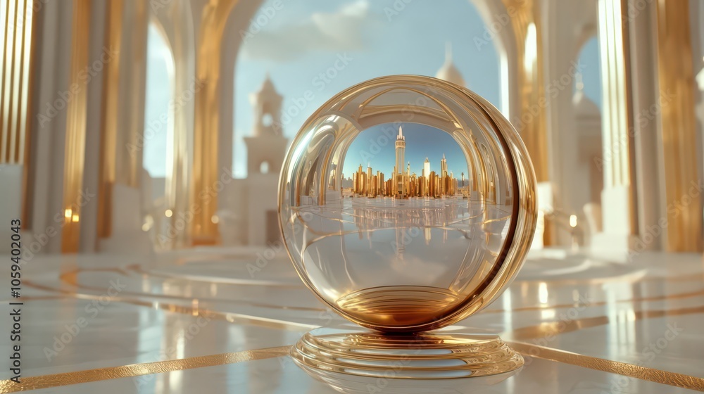 Crystal Orb City Reflection Crystal Orb City Reflection