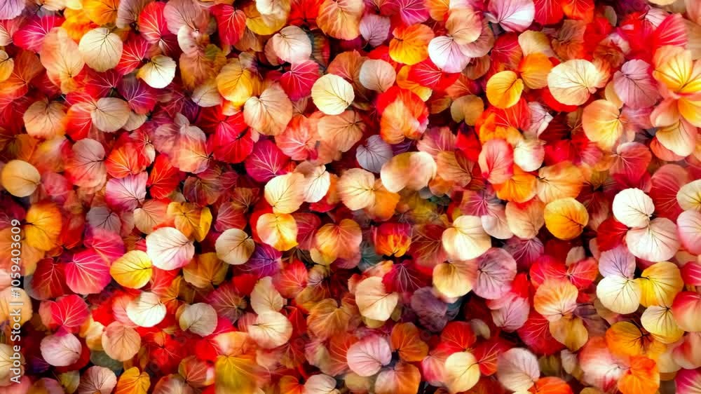 A vibrant collection of fall leaves in shades of red, orange, and yellow A vibrant collection of fall leaves in shades of red, orange, and yellow