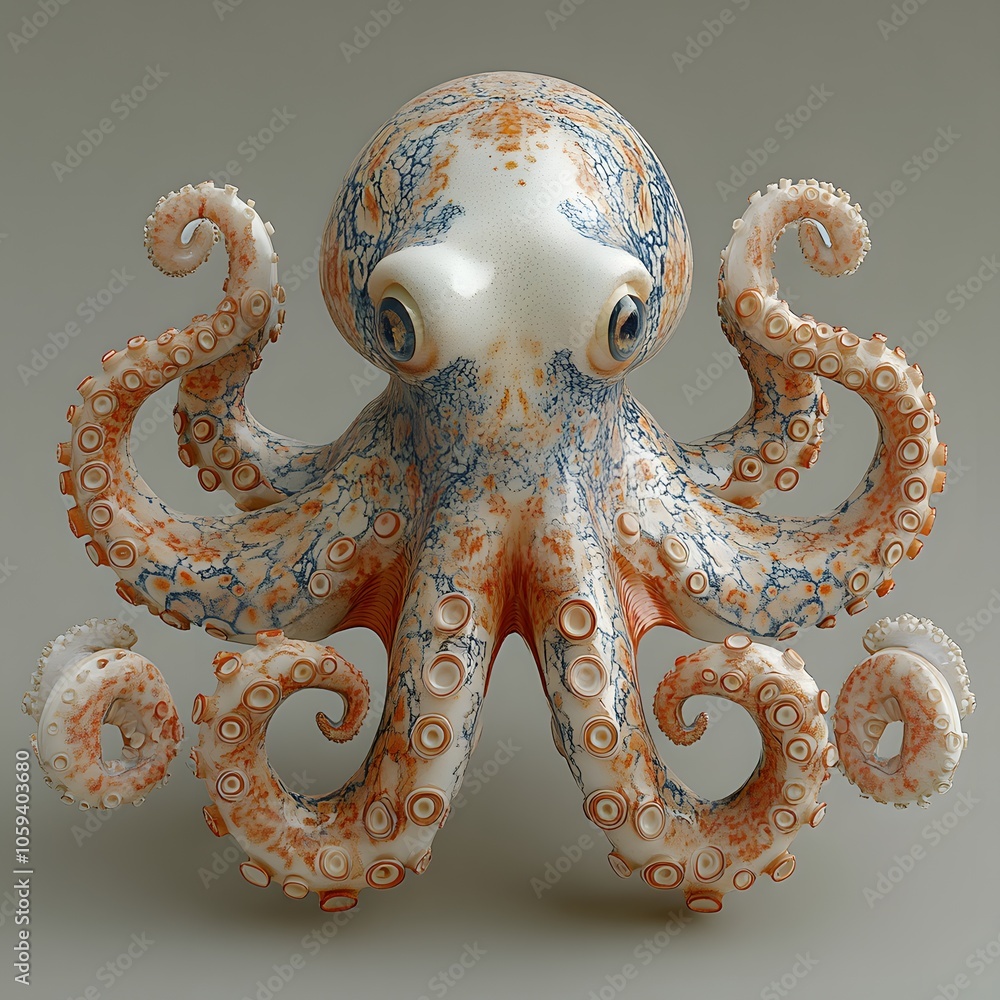 Obraz premium Colorful Octopus with Intricate Patterns and Textures