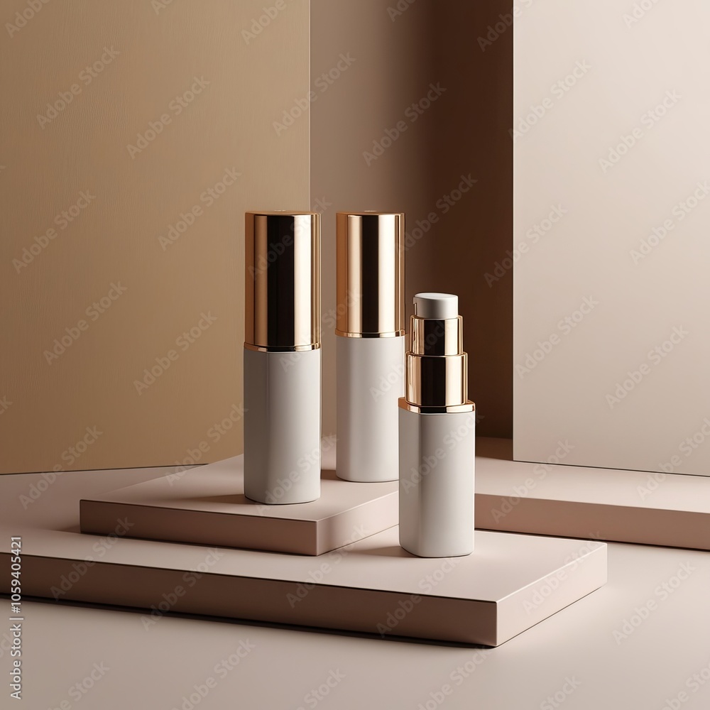 Design a minimalist 3D cosmetic mockup Design a minimalist 3D cosmetic mockup