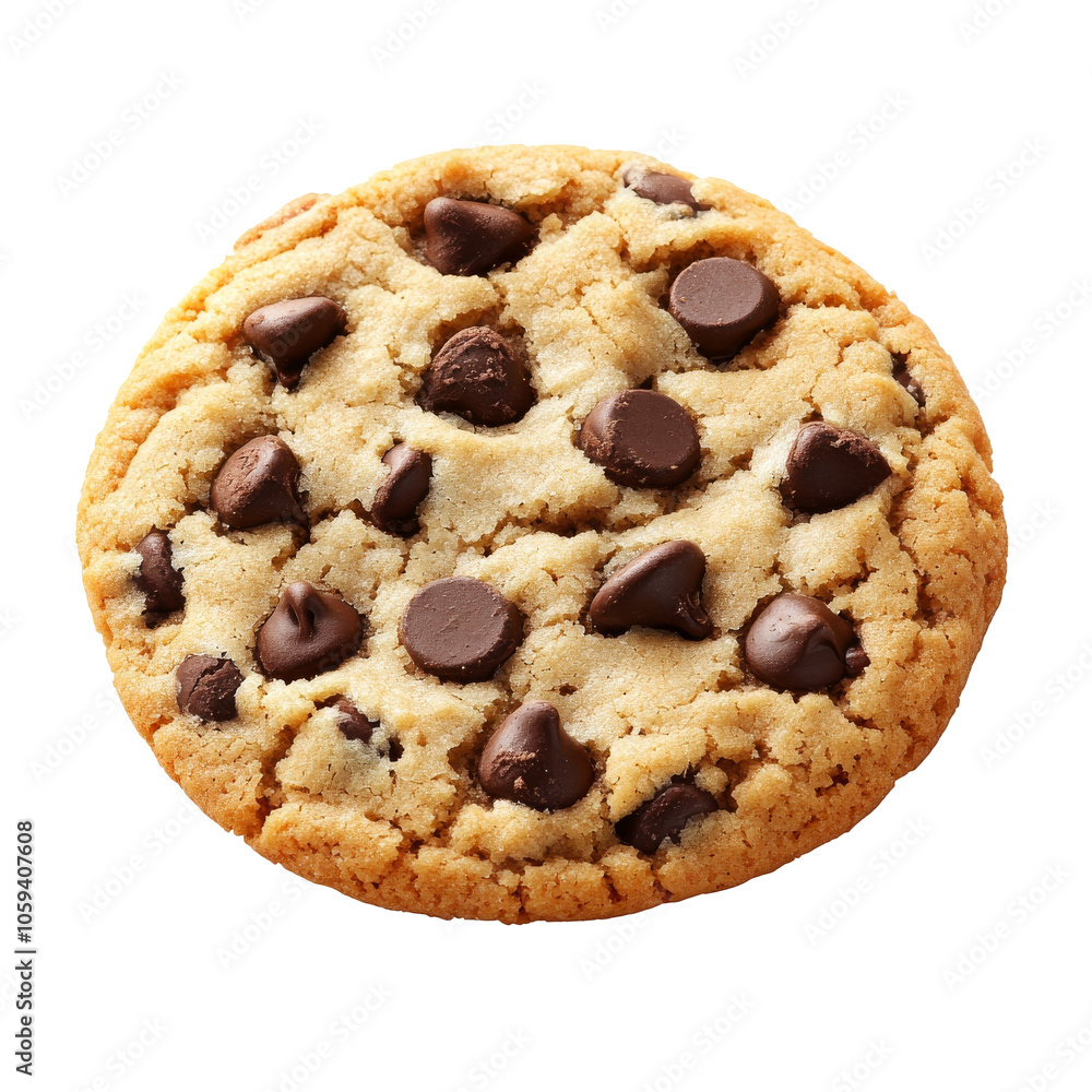 Freshly baked chocolate chip cookie isolated transparent Freshly baked chocolate chip cookie isolated transparent