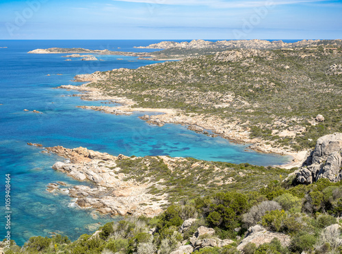 Cala d'inferno viewpoint in Maddalena island , Italy photo