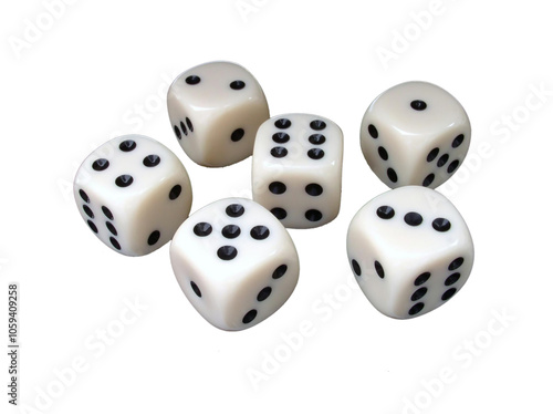 dice on white background