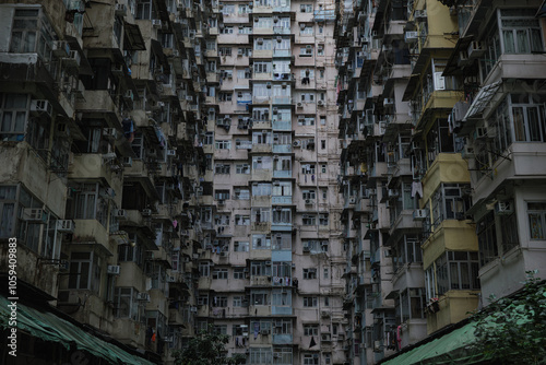 Photography Hongkong China 11.2.2023. Hongkong monster building architecture